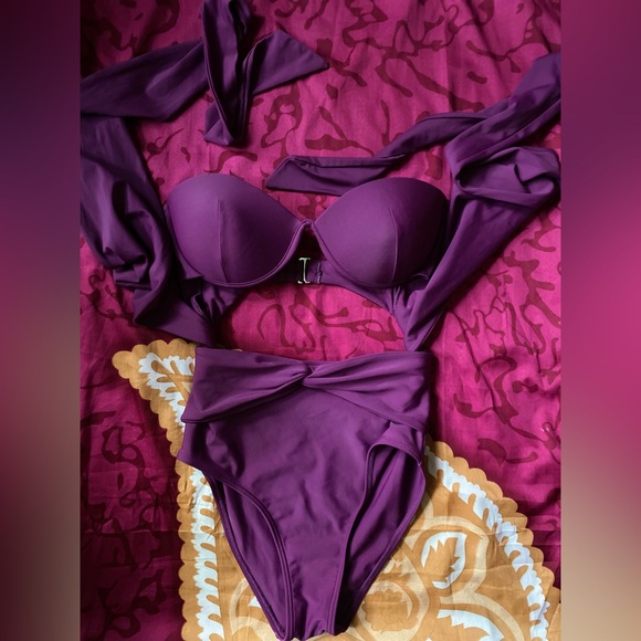 Andrea Iyamah Purple One Piece Swimsuit - Picture 5 of 8